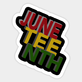 Juneteenth 3D Stacked Design Sticker